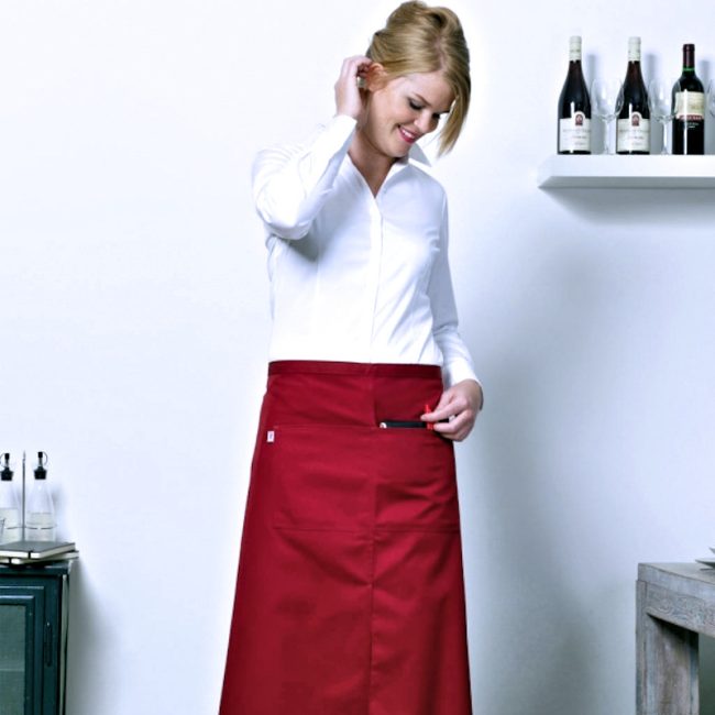 Berlin Long Bistro Apron with Vent and Pocket